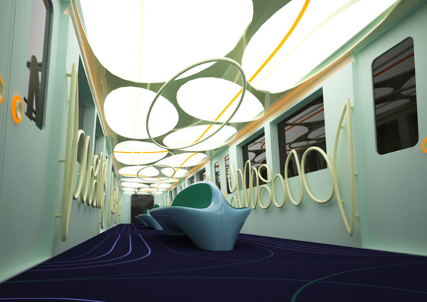 Футуристичный концепт вагона метро предложен украинским дизайнером