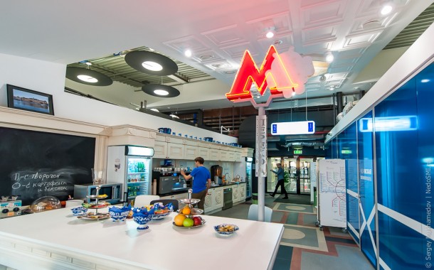 Интерьер российского офиса Google стилизовали под Московский метрополитен