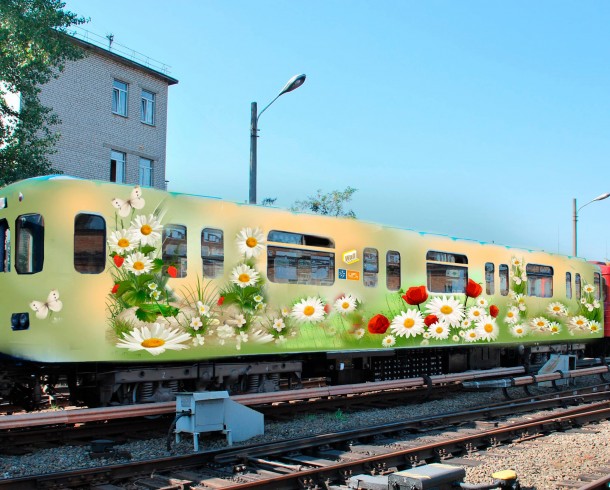 К 8 марта в Киеве разукрасят вагон метро