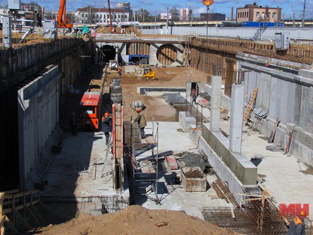 Фоторепортаж: Строительство станции «Вокзальная»