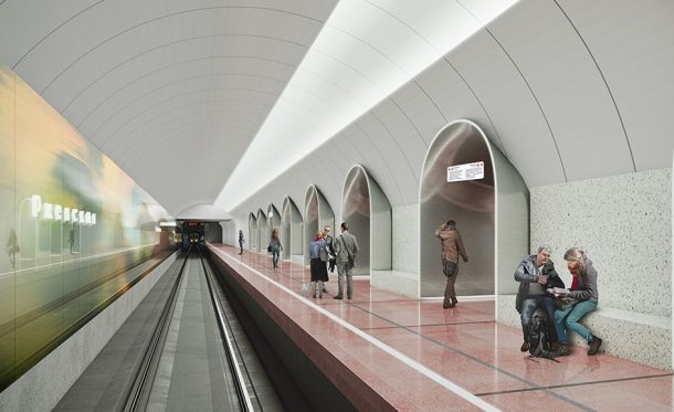 Московские власти показали интерьеры будущей станции метро «Ржевская»