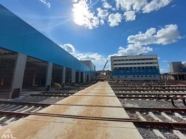 Как выглядит электродепо «Слуцкое», которое строят для третьей ветки